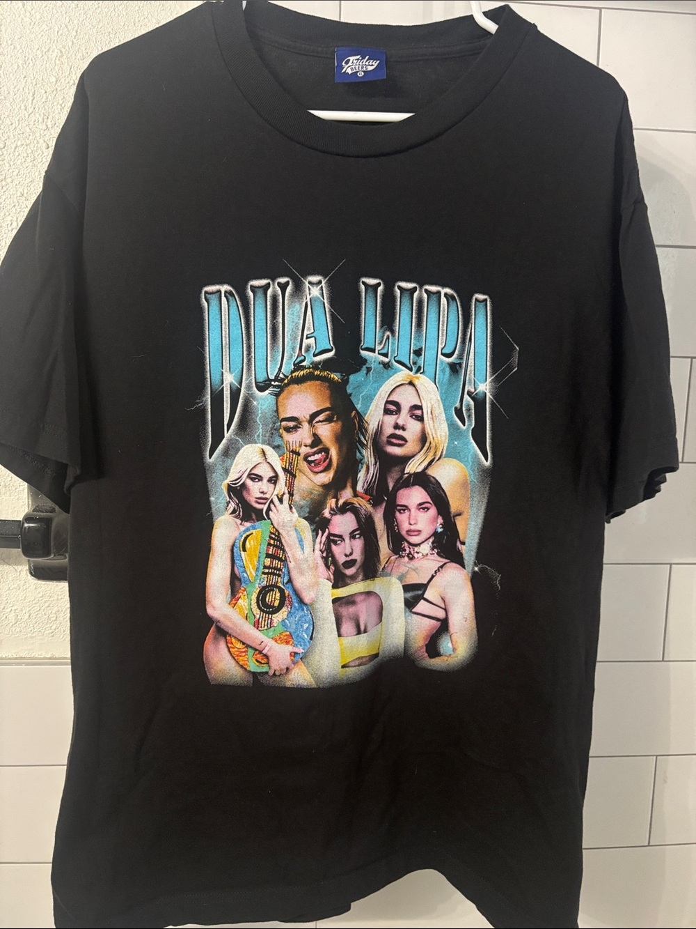 & Other Stories Black Graphic Tee with Multicolor Pop Portrait Print